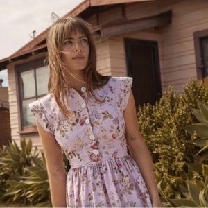 Christy Dawn Lavender Floral Piper Dress - M